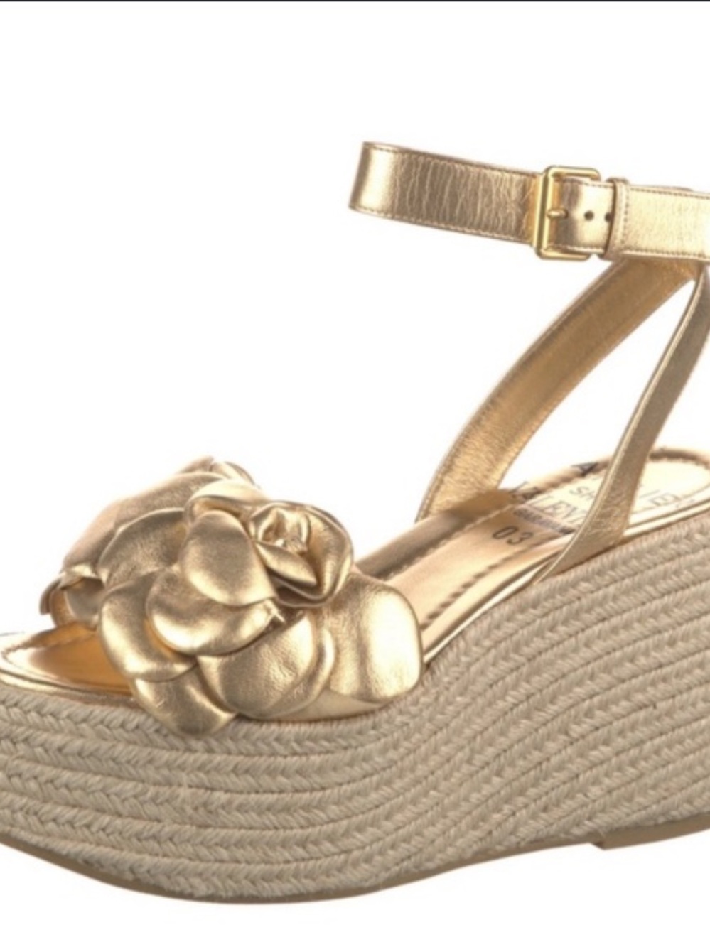 Valentino Garavani Atelier 3 Gold Wedges